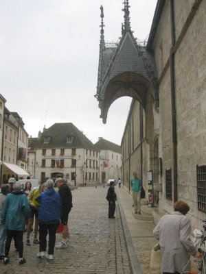 Famous Beaune Hospice Portico.